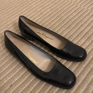 Salvatore Ferragamo patent leather heel